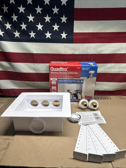 Oatey 38529 Washing Machine Center Drain Outlet Box With Valves NOB