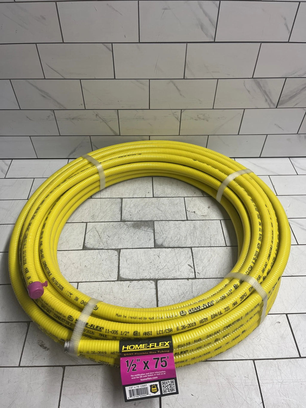 Home-Flex 11-005 1/2 in. X 75 ft. L Stainless Steel CSST Gas Tubing