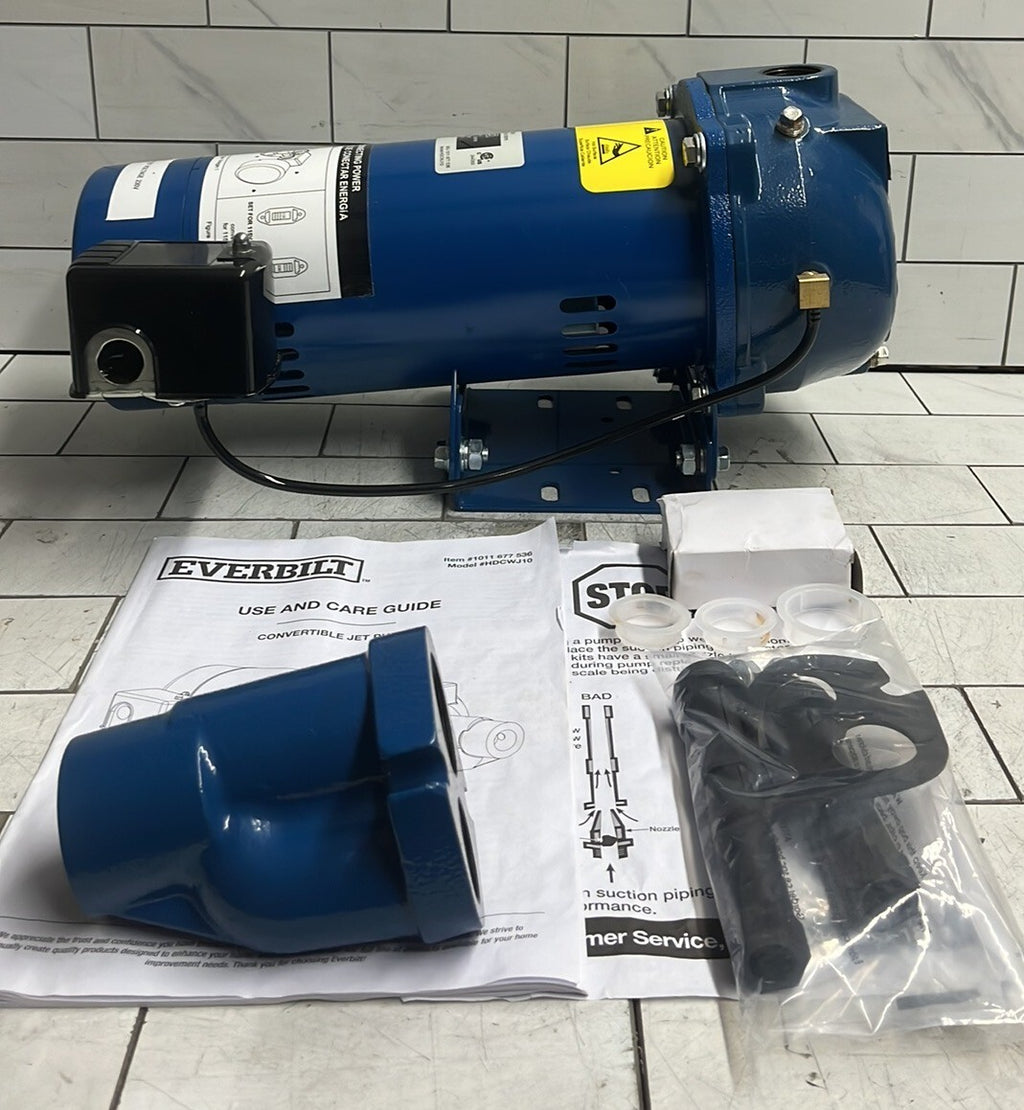 Everbilt HDCWJ10 1HP Professional Convertible Jet Pump NEW OPEN BOX