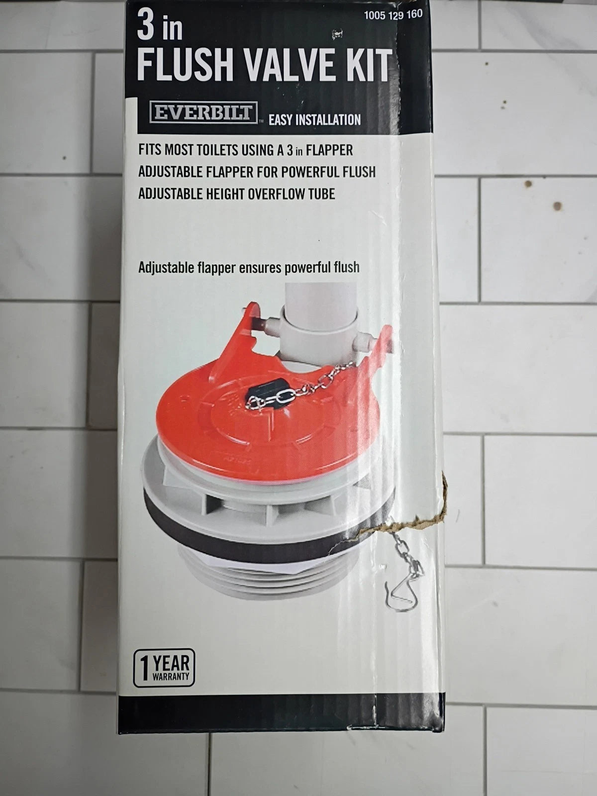 5pk 3 in. Universal Toilet Adjustable Flush Valve with Flapper by Everbilt OB