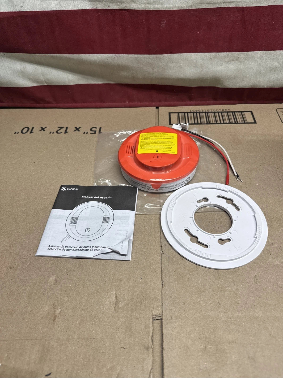 Kidde Detect 20SAR Interconnected Hardwired Smoke Alarm Backup Battery. OPEN BOX