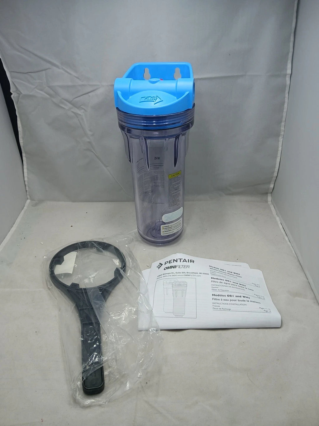 Pentair WH5 Filter Housing, 10" Standard Clear Sump Water Filter Housing with...