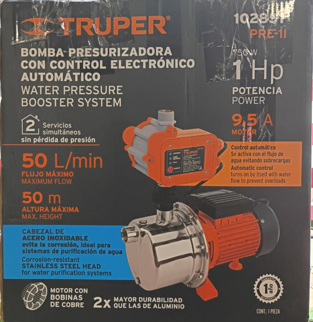 TRUPER PRE-11 Water Pressure Booster System For Parts Only