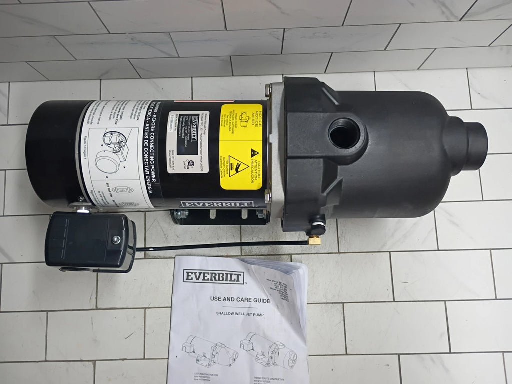 Everbilt HDSWH5P 1/2 HP Plastic Shallow Well Jet Pump New Open Box