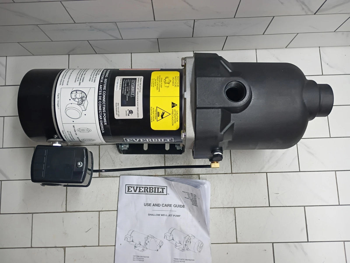 Everbilt HDSWH5P 1/2 HP Plastic Shallow Well Jet Pump New Open Box