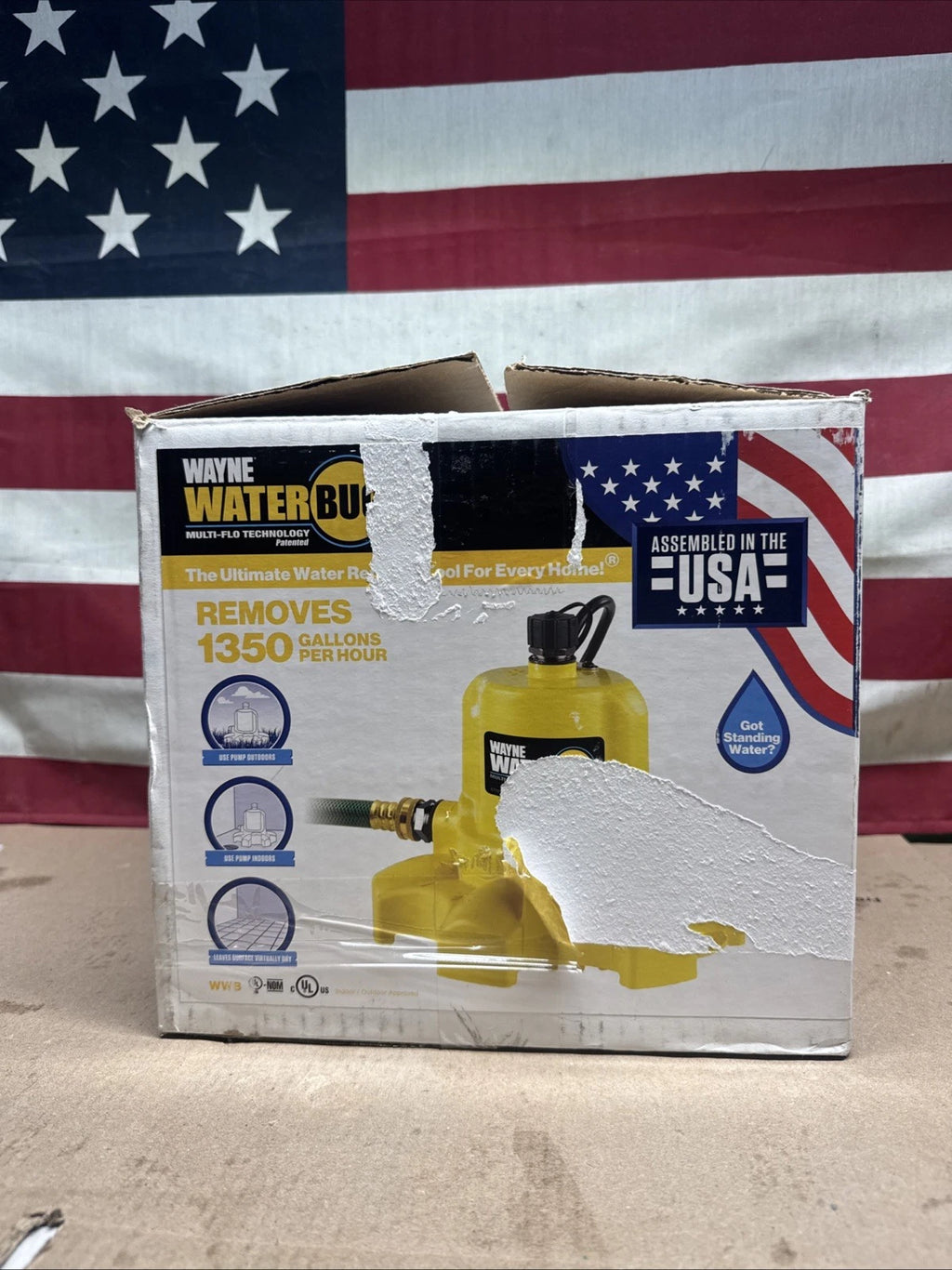 Wayne 1/6 HP WaterBUG Submersible Utility Pump with Multi-Flo Technology NOB