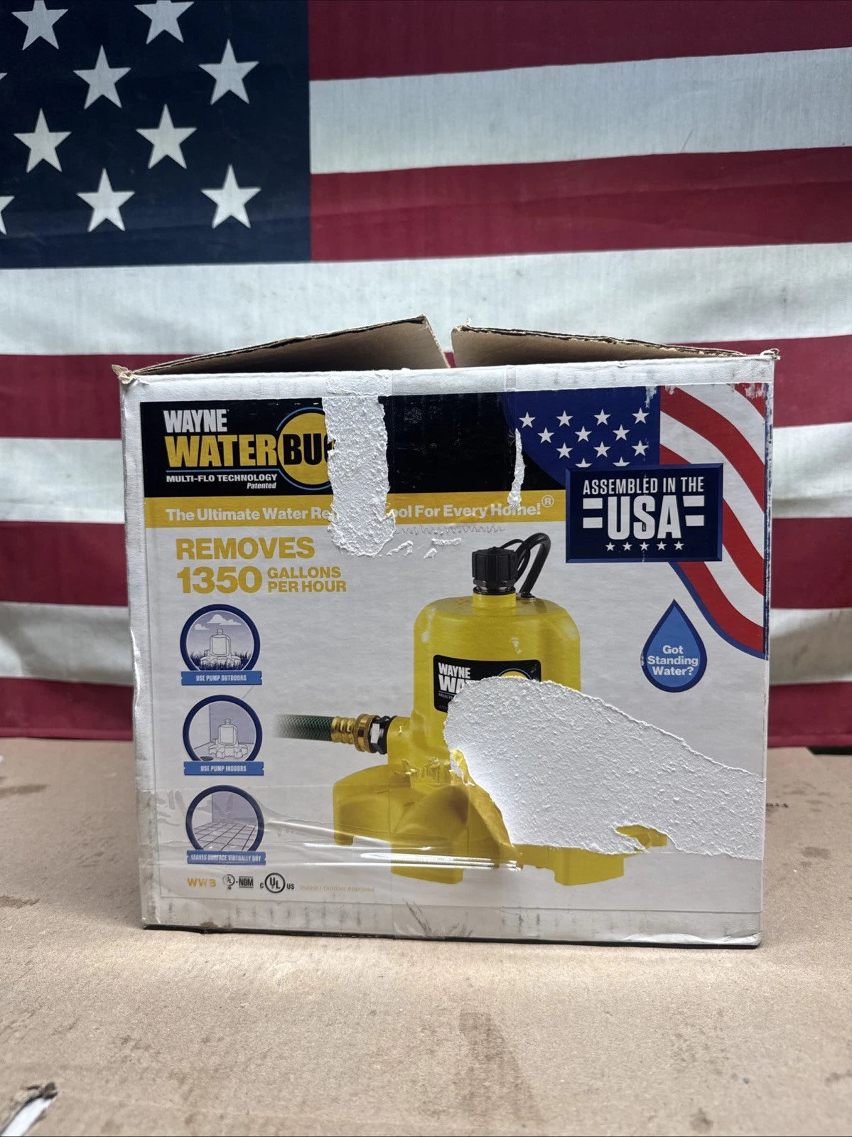 Wayne 1/6 HP WaterBUG Submersible Utility Pump with Multi-Flo Technology NOB
