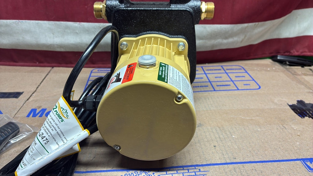 K2 UTT05001K Pumps Utility Transfer Pump 1/2 Hp Cast Iron 7A 1500GPH OPEN BOX