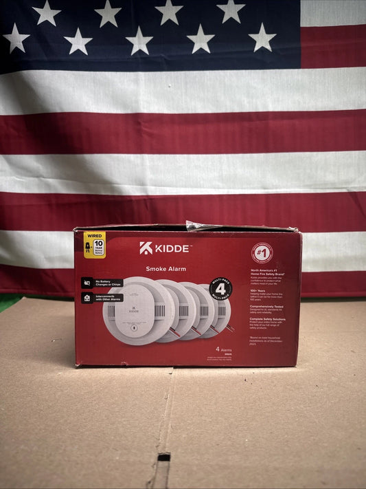 Kidde Smoke Alarm Model 20SA10 Hard Wired Detector 10 Year battery 4 Pack