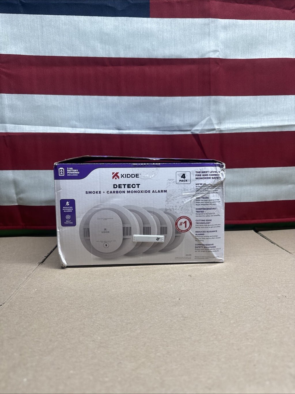 Kidde Smoke & Carbon Monoxide Detectors AA Battery Powered Model 30CUDR (4 Pack)