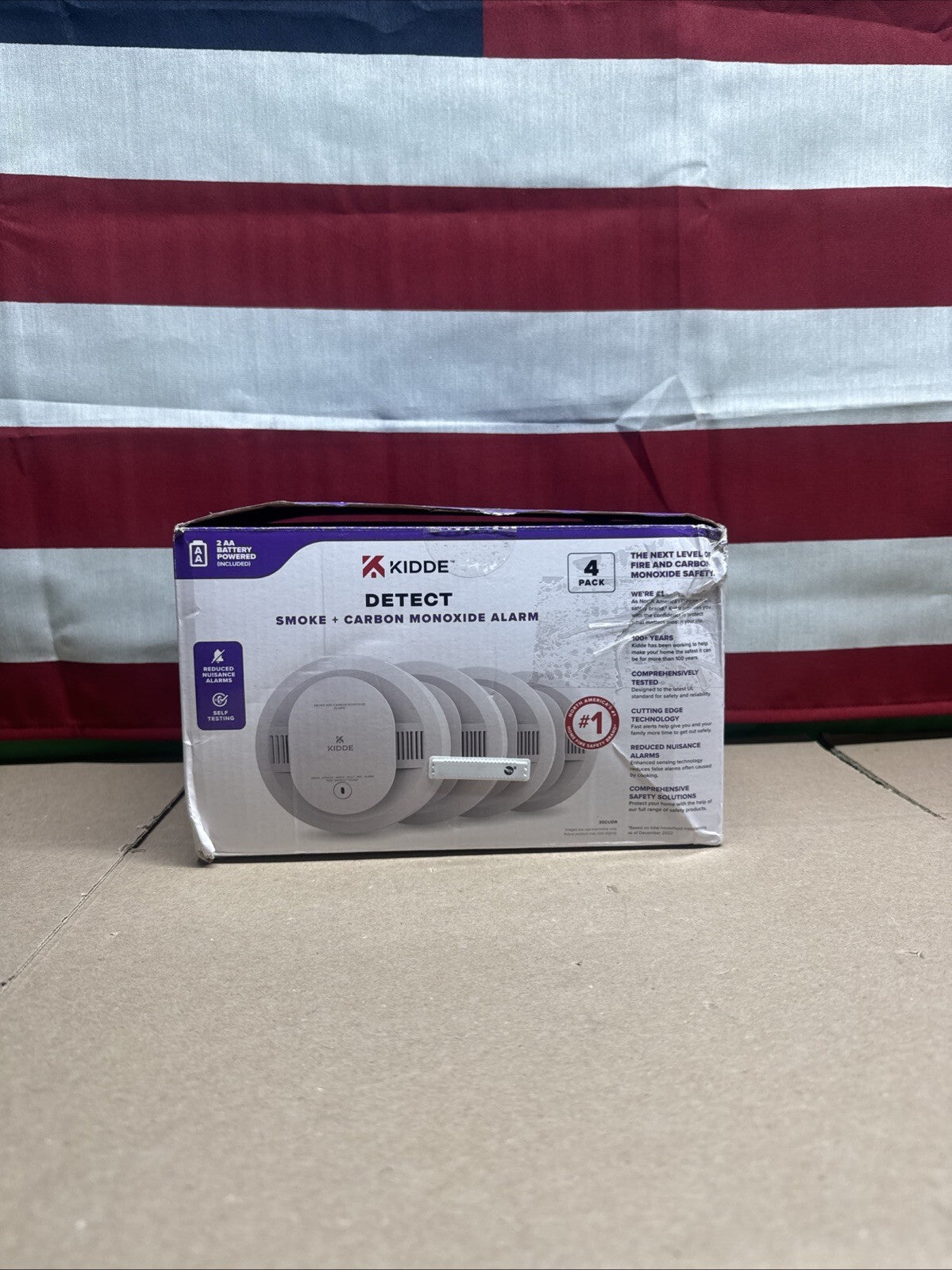 Kidde Smoke & Carbon Monoxide Detectors AA Battery Powered Model 30CUDR (4 Pack)