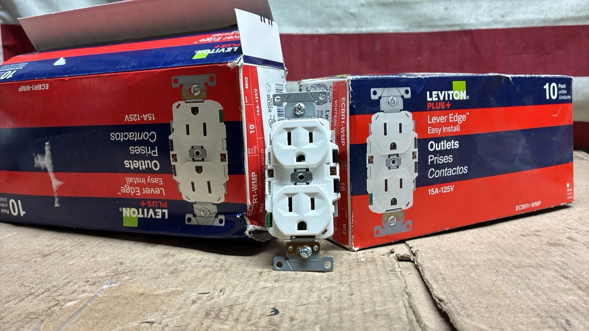 QTY-2 10-PACK Leviton Lever Edge 15 Amp 125-Volt Duplex Outlet/Receptacle