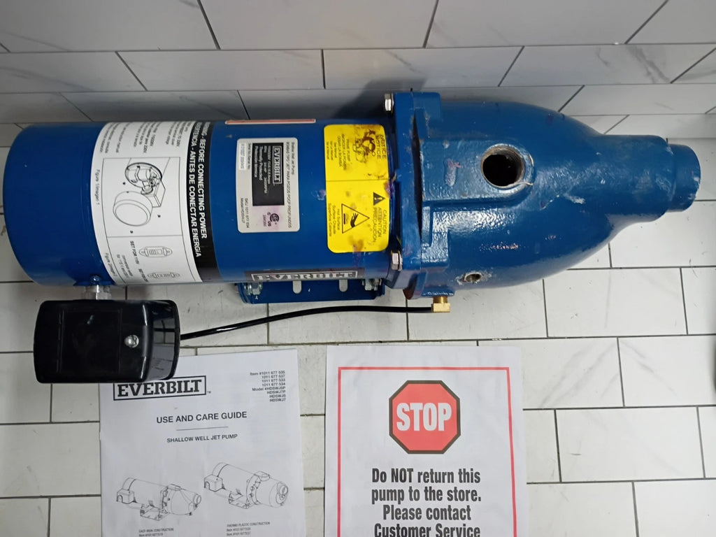 Everbilt HDSWJ7 3/4 HP Cast Iron Shallow Well Jet Pump FOR PARTS