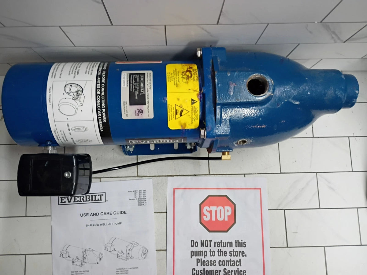 Everbilt HDSWJ7 3/4 HP Cast Iron Shallow Well Jet Pump FOR PARTS