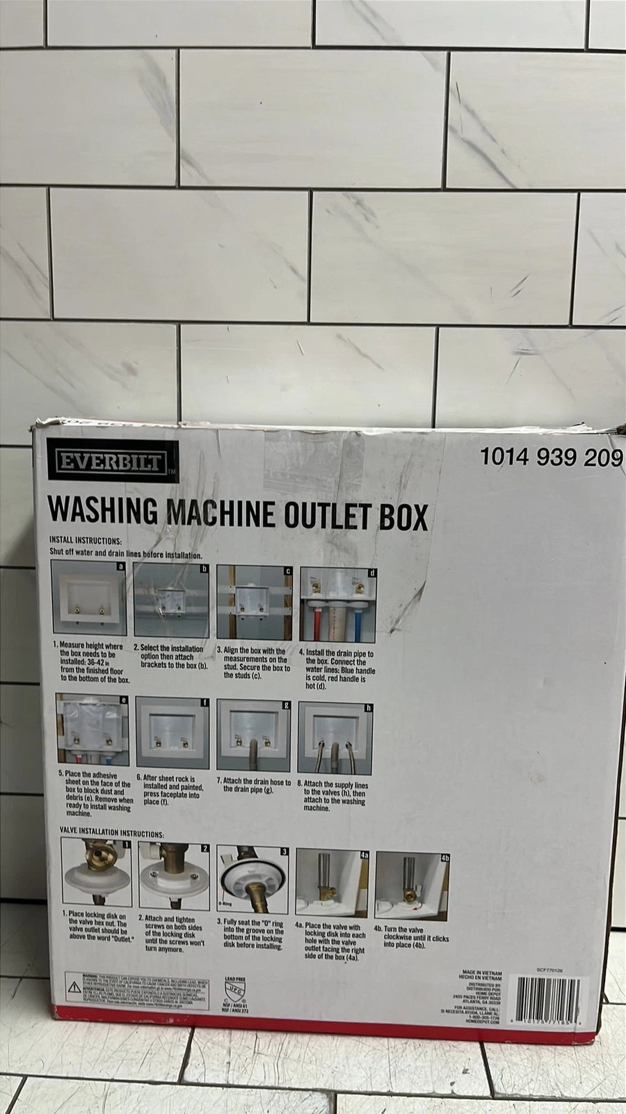 Everbilt 1/2 Brass SWT/MNPT Washing Machine Outlet open box READ DESCRIPTION*