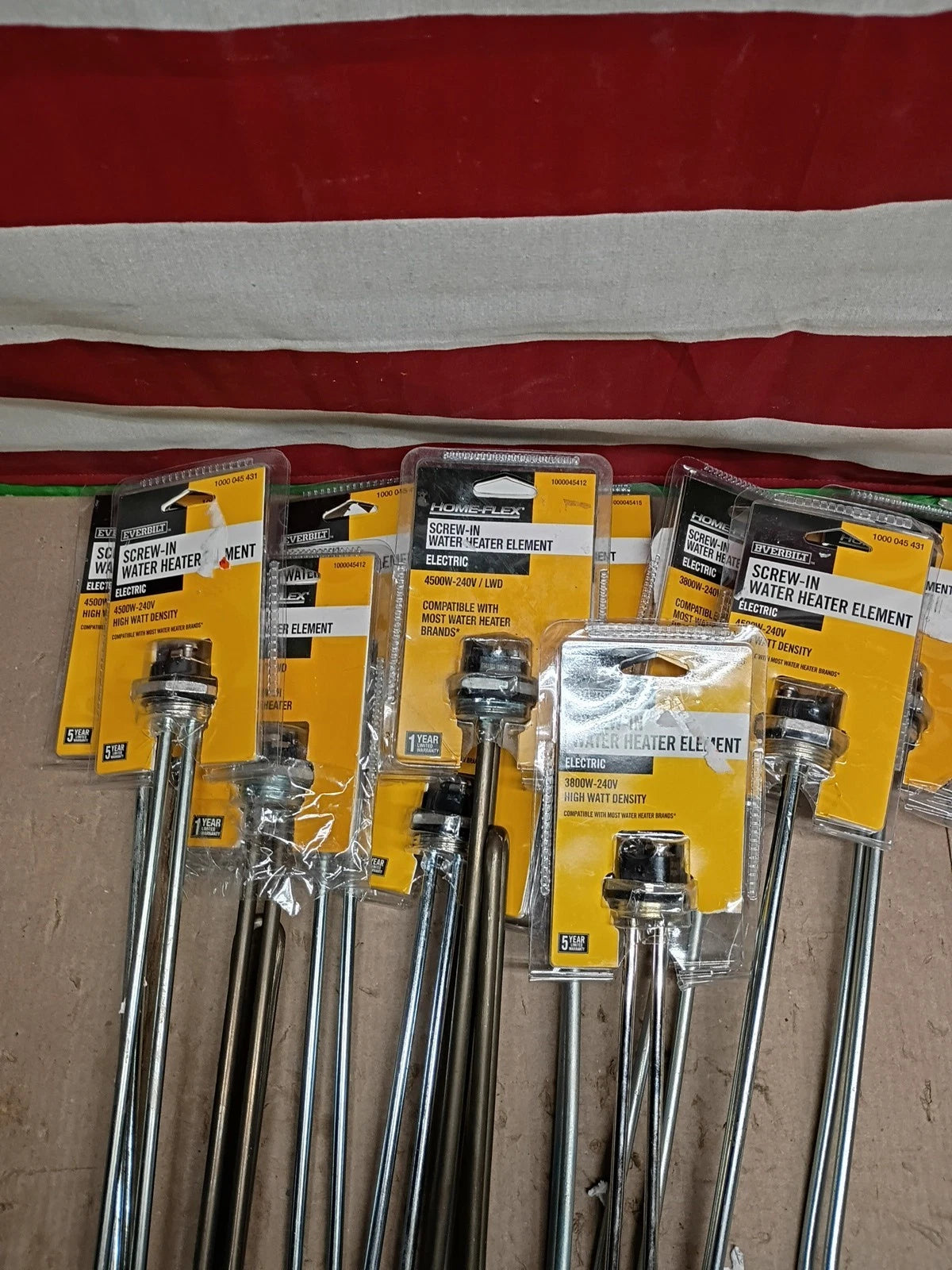 Lot of 11 Everbilt HWD Water Heater Elements see description