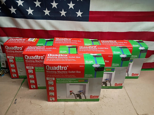 6PK Oatey Quadtro 1/2 in x 1/2 in PEX CONNECTOR Washing Machine Outlet Open Box