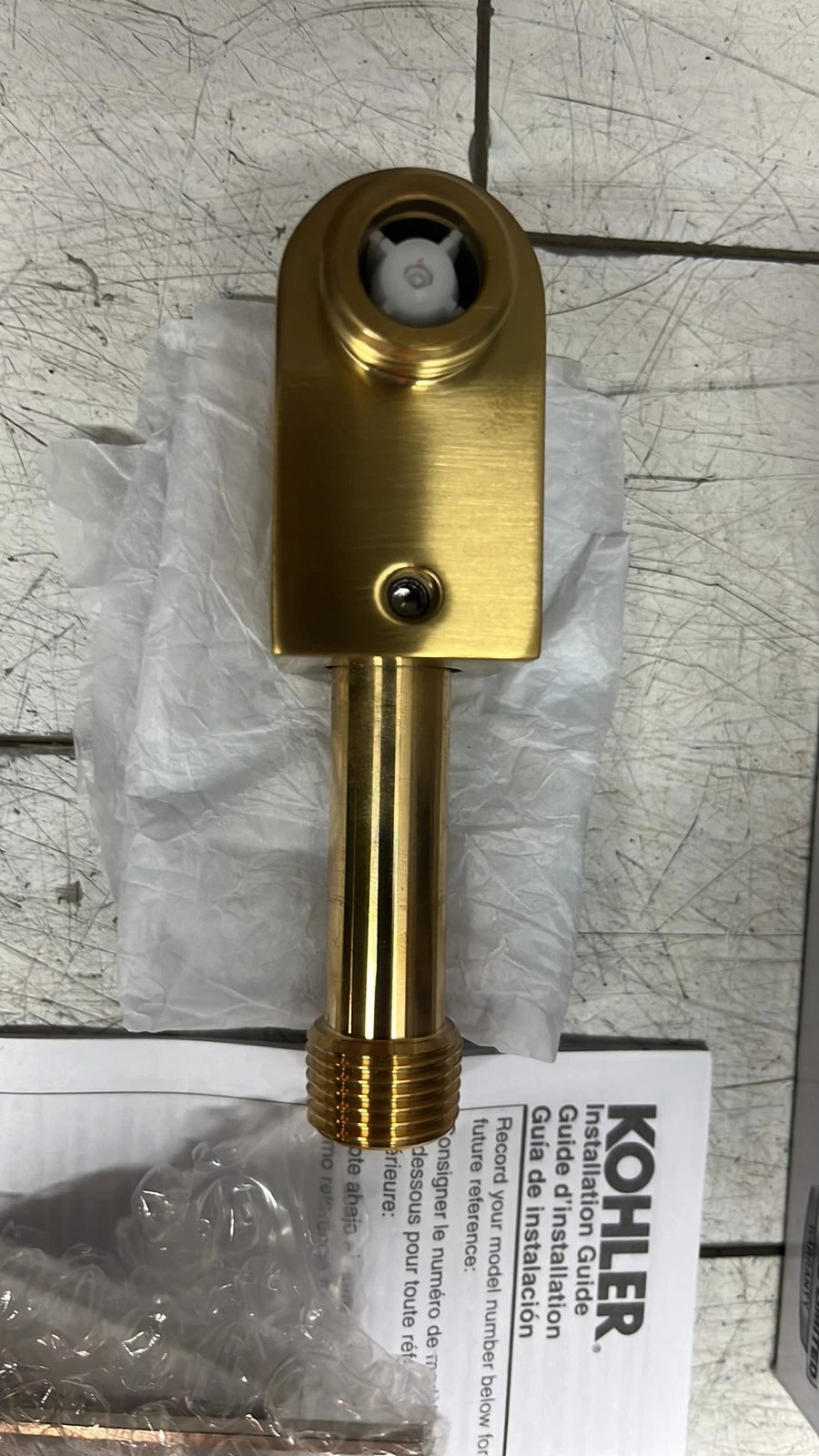Kohler 98351-2MB Supply Elbow 1/2" Brass Check Valve-modern Brass open box