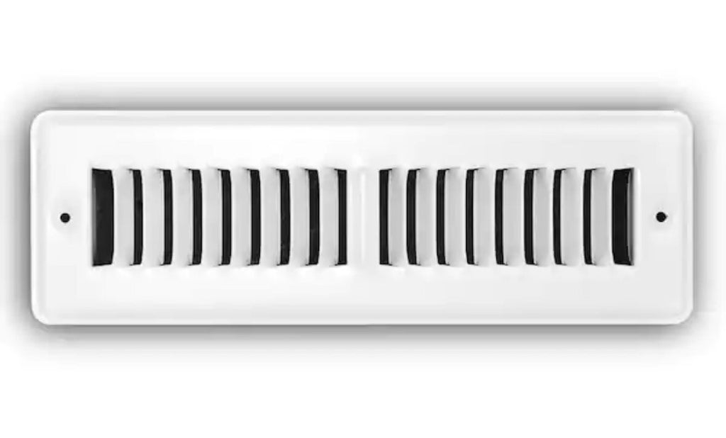 Lot Of 6 Everbilt 2 in. x 10 in. White Floor Toe-Space Grille