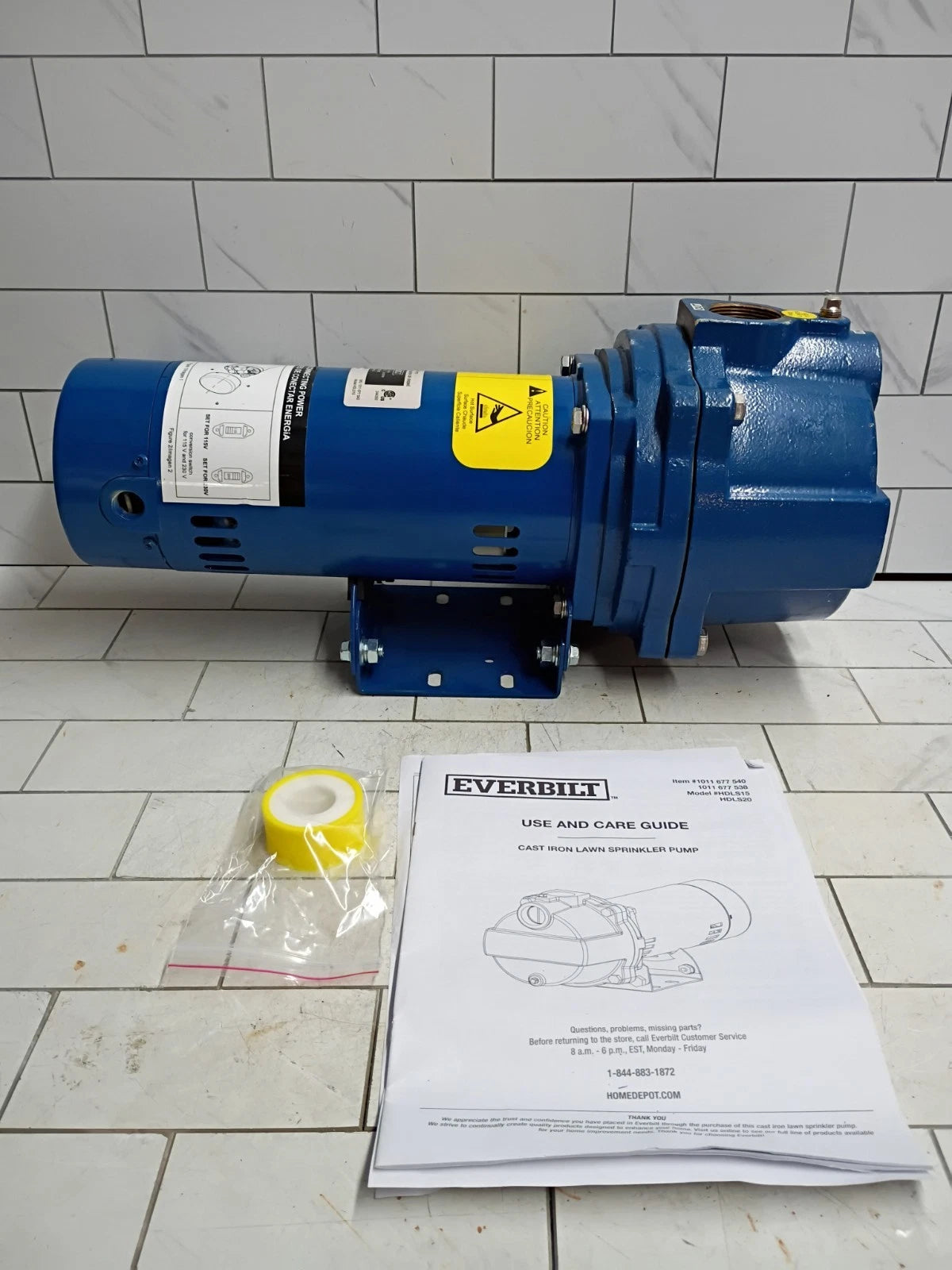 Everbilt 1-1/2 HP Cast Iron Lawn Irrigation Pump 115 /230 Dual Voltage FOR PART