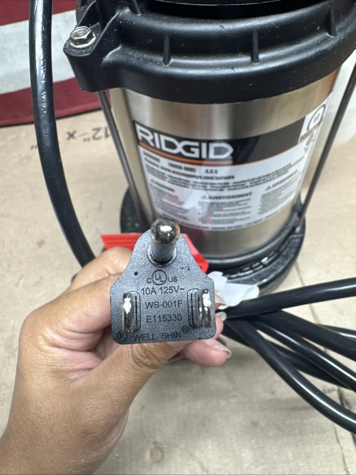RIDGID 1/2 HP Sump Pump 500RSDS Open Box Never Used