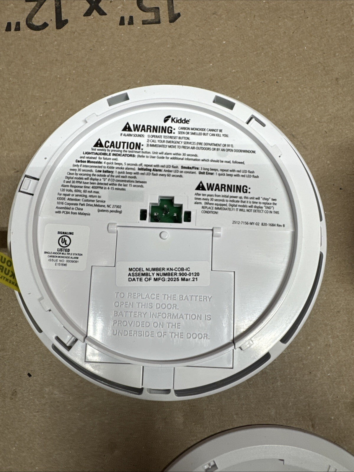 2PK KiddeFireX Hardwired Carbon Monoxide Detector w/ LED Light, Interconnectable