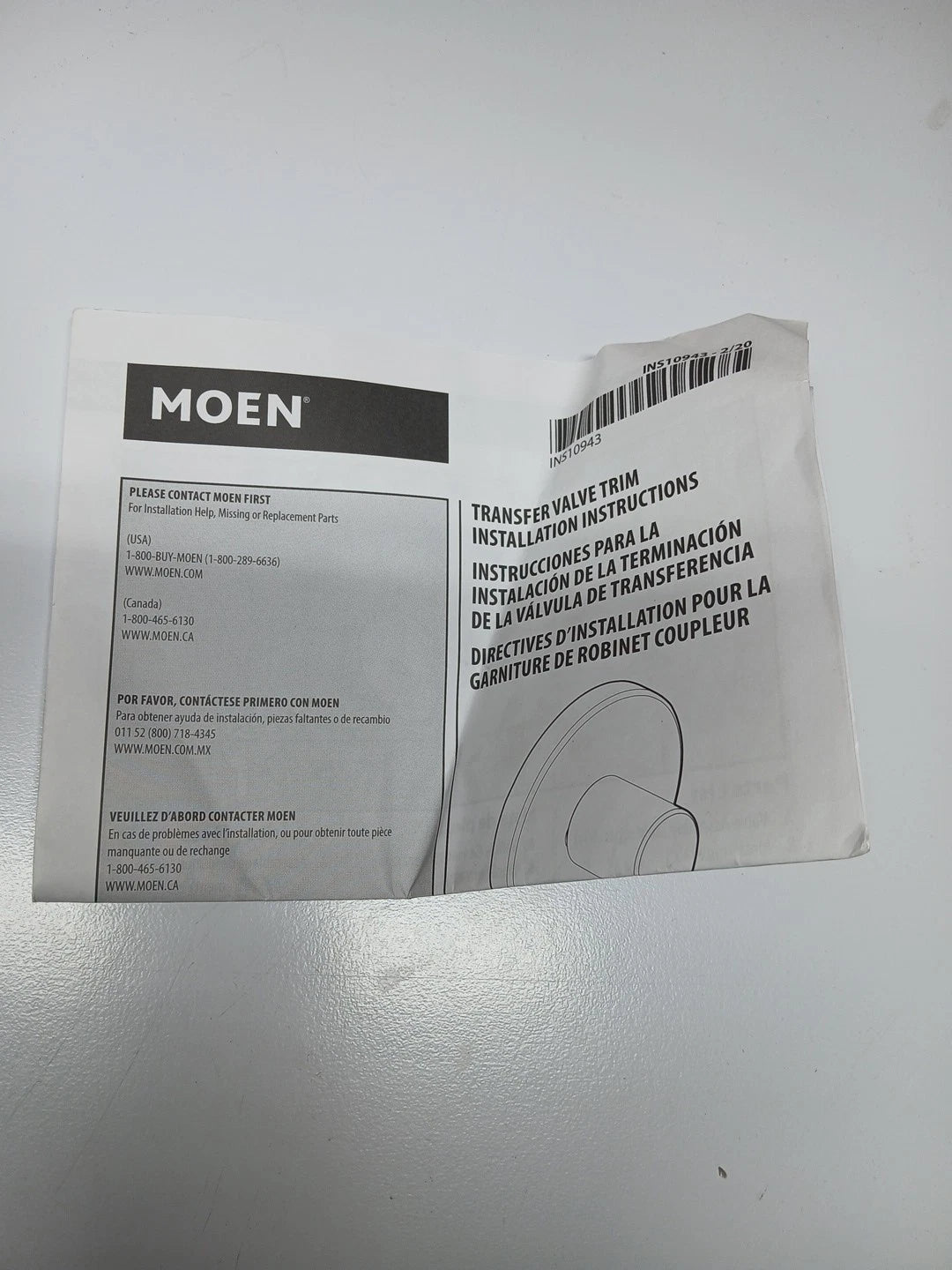 MOEN Boardwalk 1-Handle M-CORE Transfer Valve Trim Kit in Chrome (Valve Not...