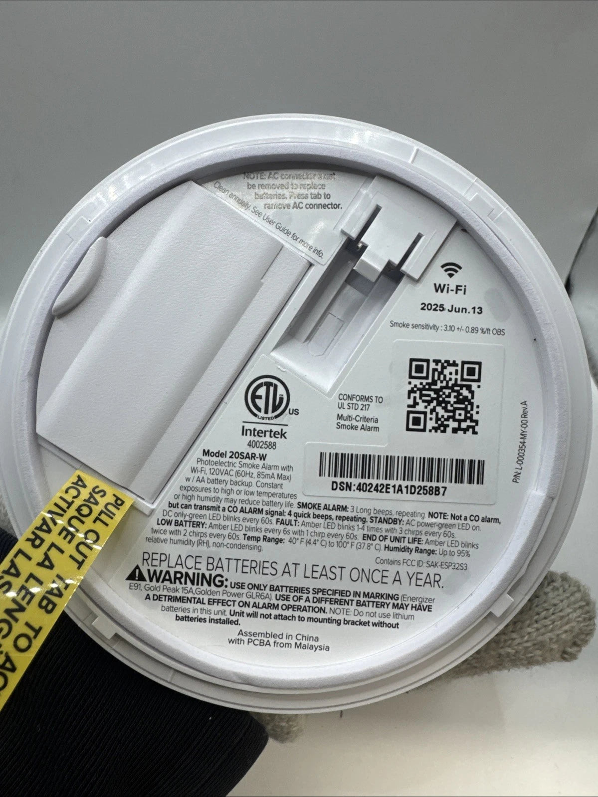 BRAND NEW Kidde Smart Smoke Alarm Detector WIRED Model 20SAR-W Wi-Fi