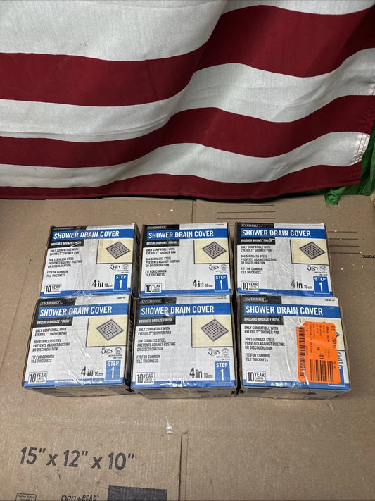 6 Pack Everbilt Watershield Shower System 4 in. Bronze Square Grid Drain Grate