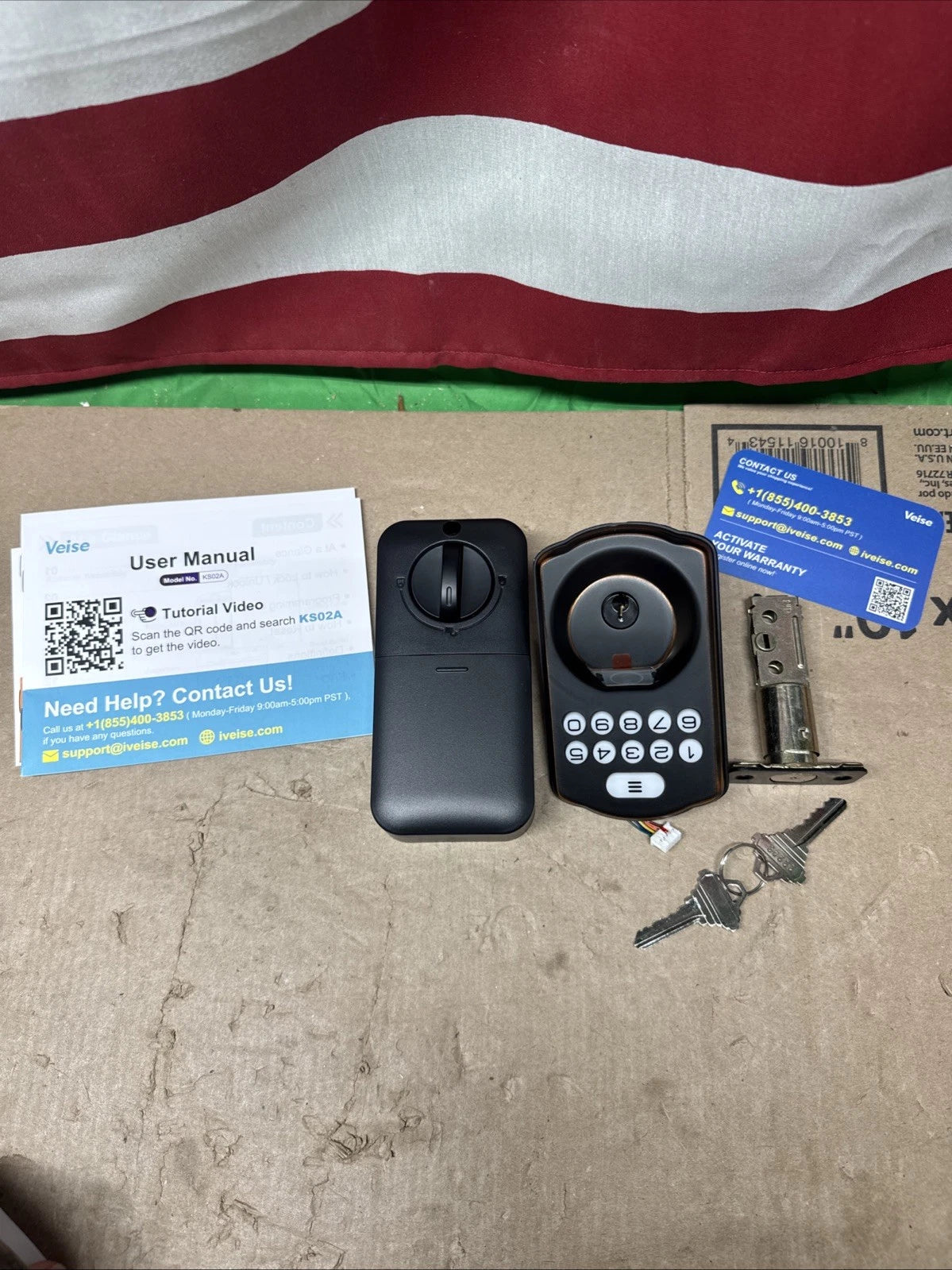 Veise Keypad Digital Deadbolt KS02A Keyless Door Lock Electronic Fingerprint