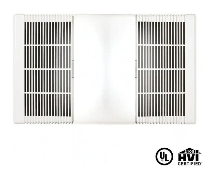 BROAN 765H80L 80 CFM Ceiling Bathroom Exhaust Fan w/ Light and 1300-Watt Heater
