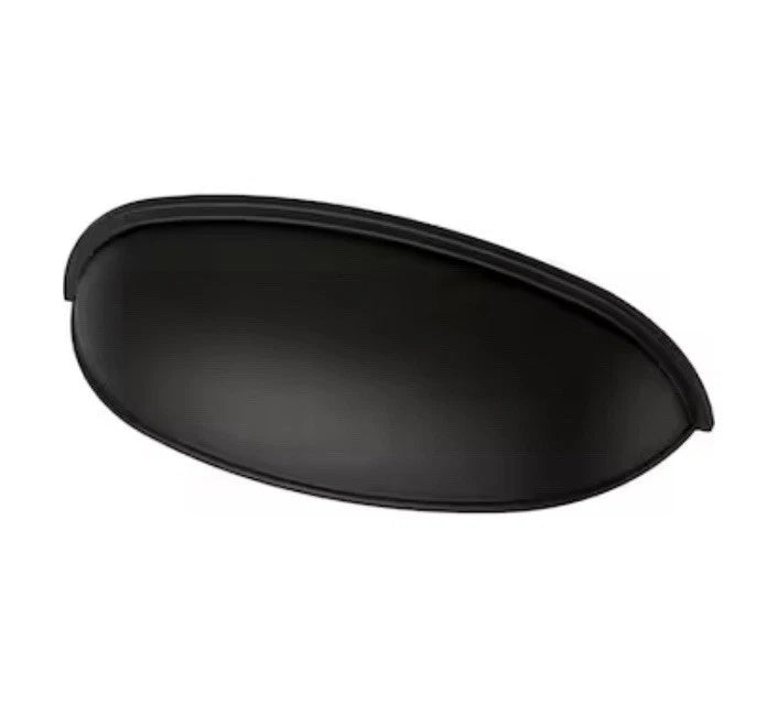 12PK Allen+Roth 2-1/2in Or 3in Wellington Matte Black Dual Mount Oval CupDrawer