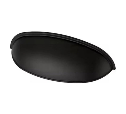 12PK Allen+Roth 2-1/2in Or 3in Wellington Matte Black Dual Mount Oval CupDrawer