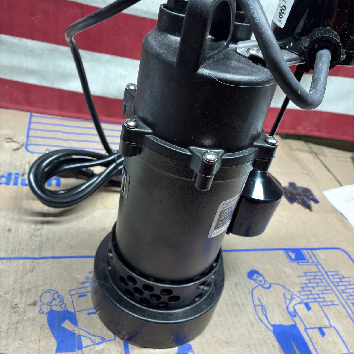 HDSP33V Everbilt 1/3 HP Aluminum Sump Pump Submersible  Vertical Switch Open Box