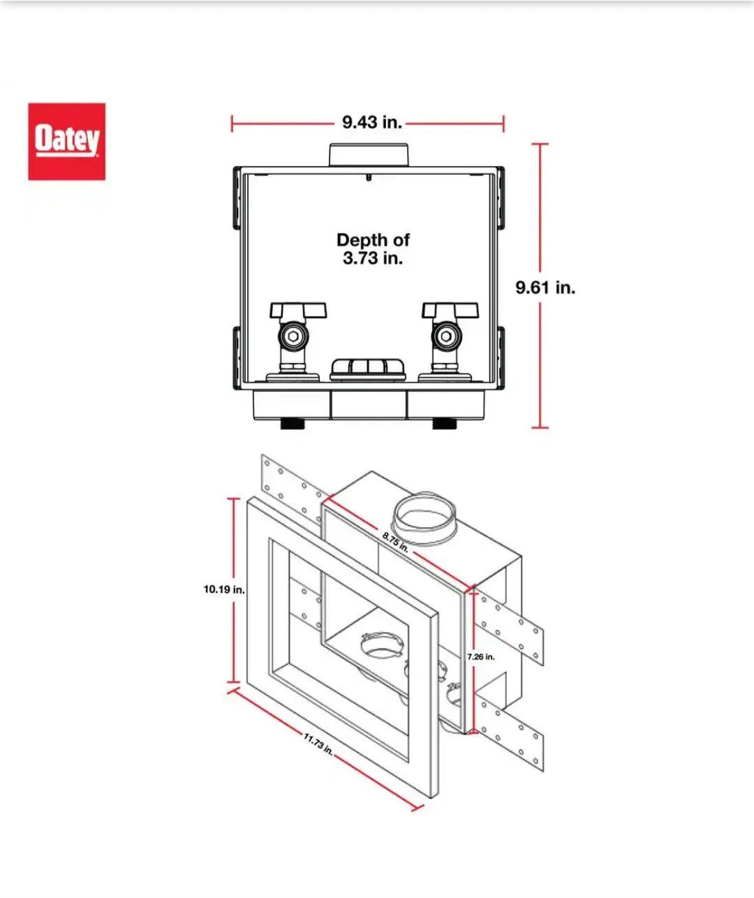 2 Pack Washing Machine Outlet Box'' Oatey Quadtro Options Model 38529 (NOB).