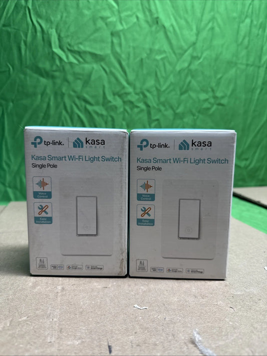 2Pk Tp-Link Kasa Smart Light SwitchHS200,Single Pole,Needs Neutral Wire,2.4GHz W