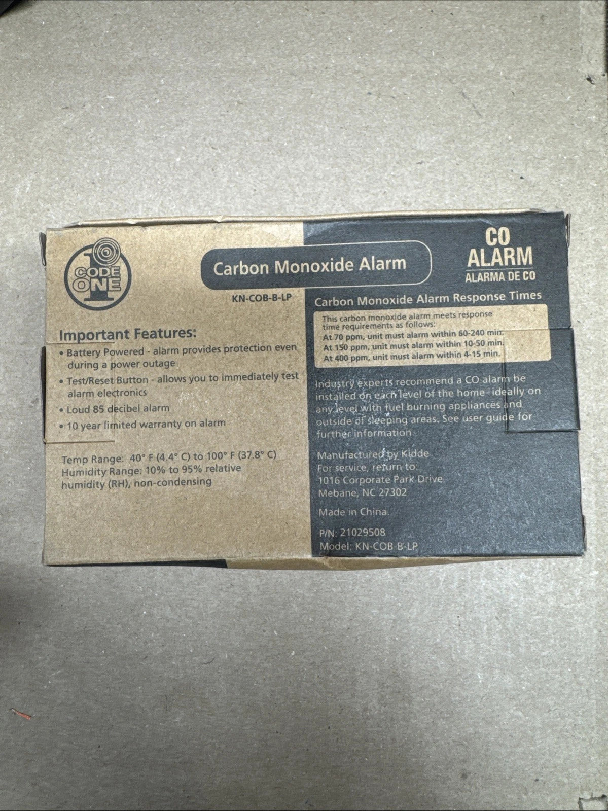 5PK KIDDE NIGHTHAWK CARBON MONOXIDE ALARM BATTERY OPERATED CARBON MONOXIDE-White
