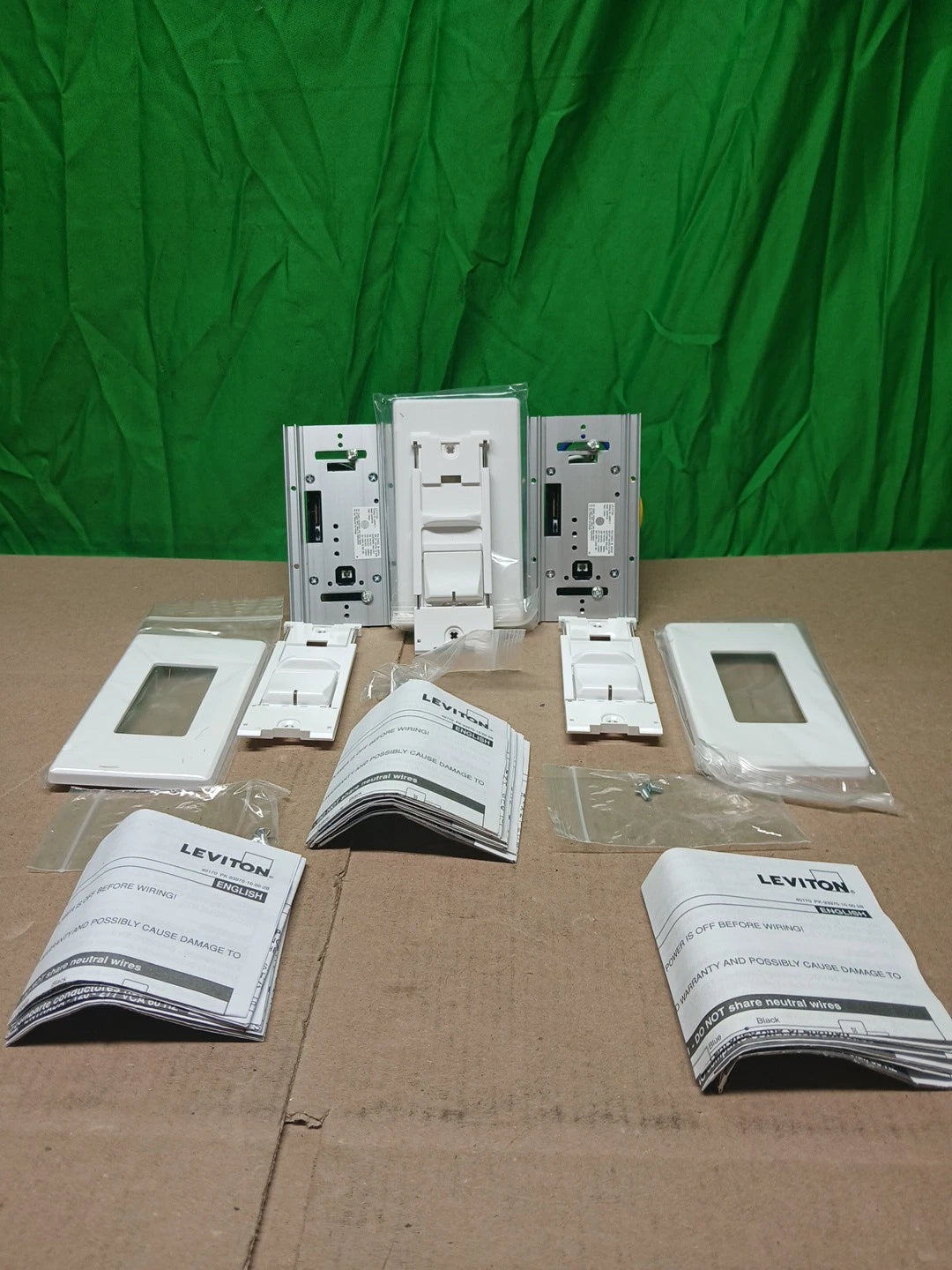 3pck Leviton Renoir II Master Dimmer LED/Fluorescent 16A White AWSMT-7DW