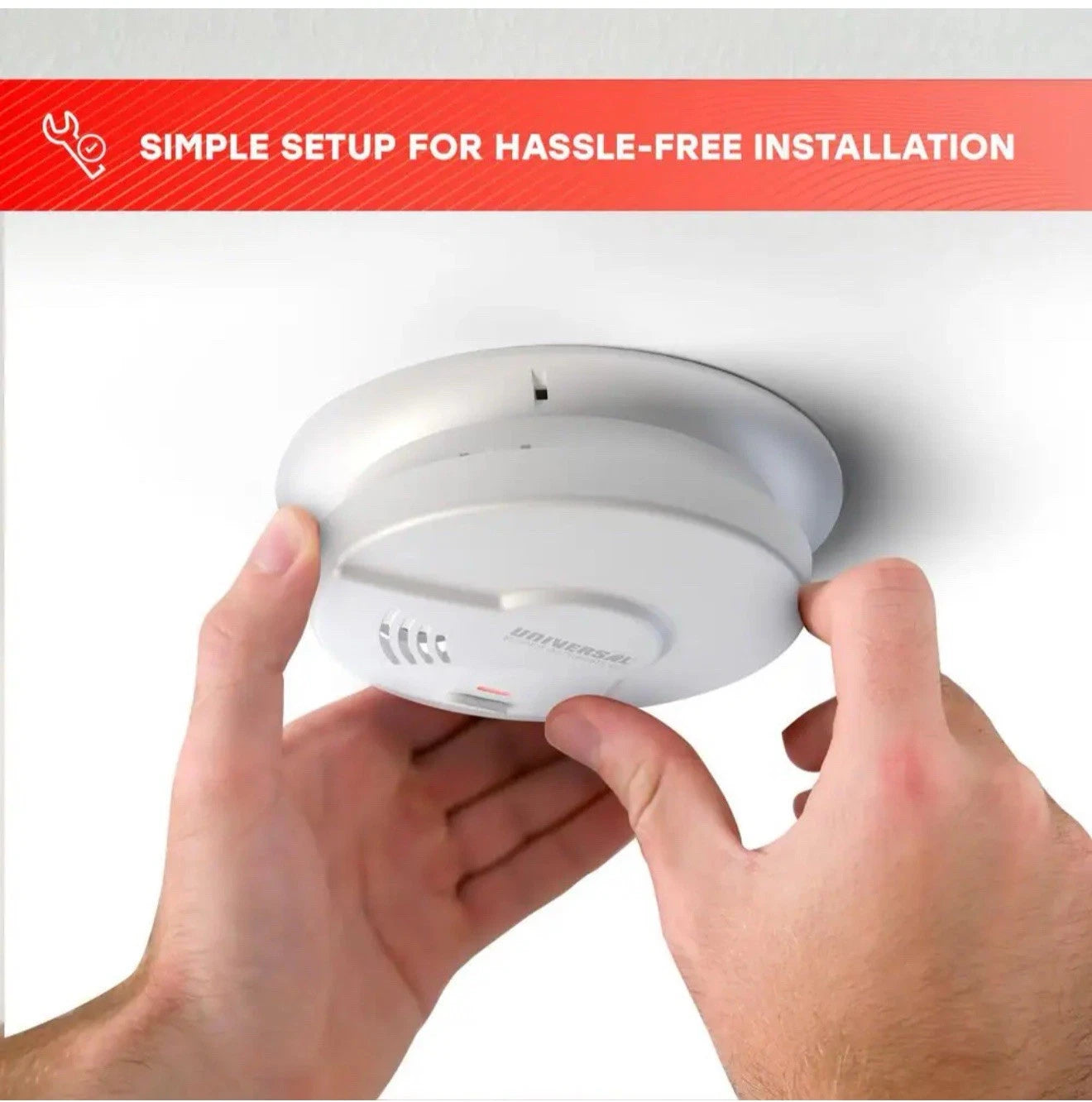 Hardwired and 10-Year Battery Backup Smoke Detector with Ionization Sensor