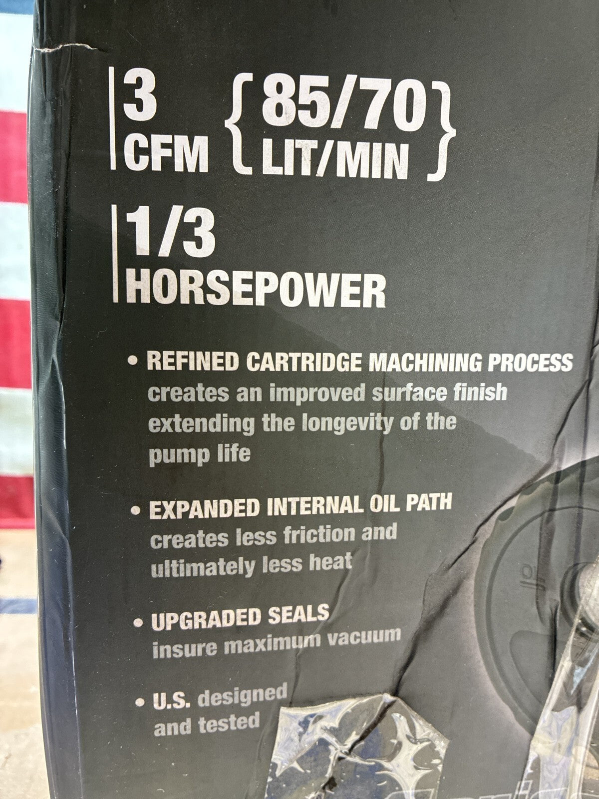 MASTERCOOL Black Series 90063-2V-110-BL 3CFM Vacuum Pump *READ DESCRIPTION*