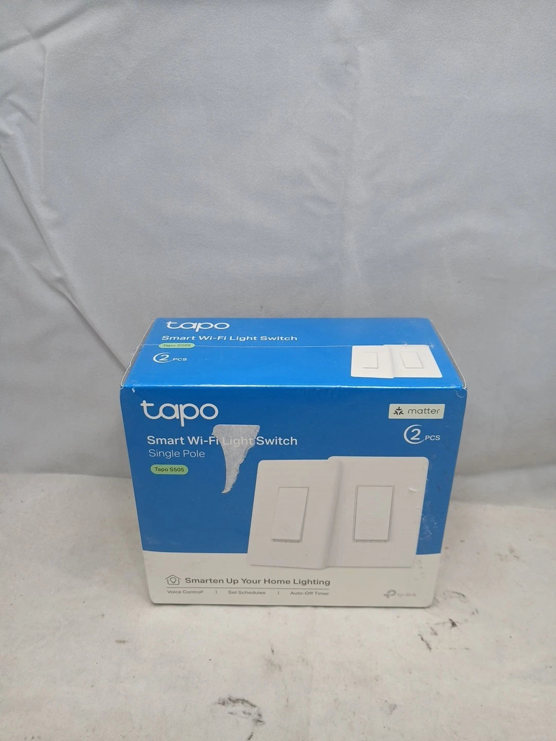 2 Pack- NIB Tapo S505 Single Pole Smart Wi-Fi Light Switch, Voice Control