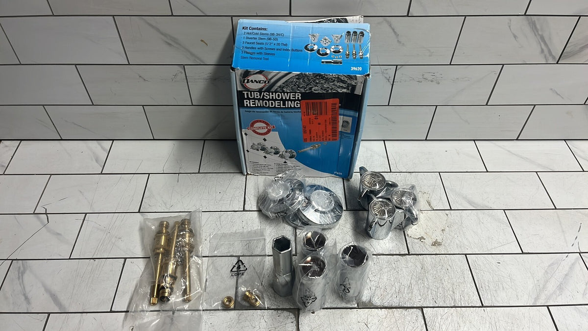 Danco 39620 Tub/Shower 3-Handle Remodeling Trim Kit in Chrome for Sayco