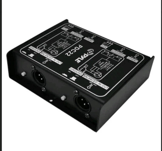 PYLE-PRO Premium Direct Injection Audio Box PDC22 Signal Amplifier