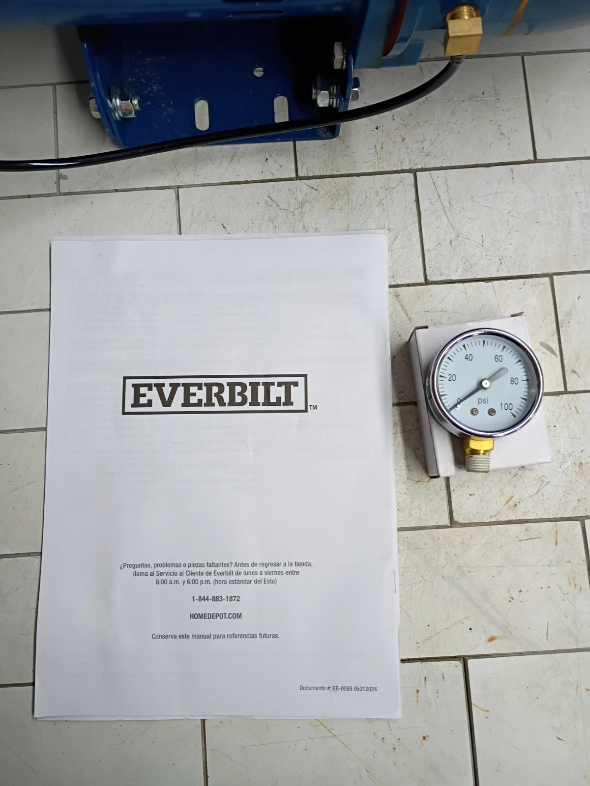 Everbilt 3/4 HP Cast Iron Shallow Well Jet Pump HDSWJ7 as is, For Parts.