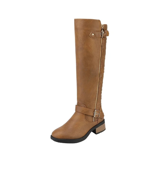 DREAM PAIRS Women's Wide Calf Comfortable Winter Knee High Riding Boots Sz 8.5