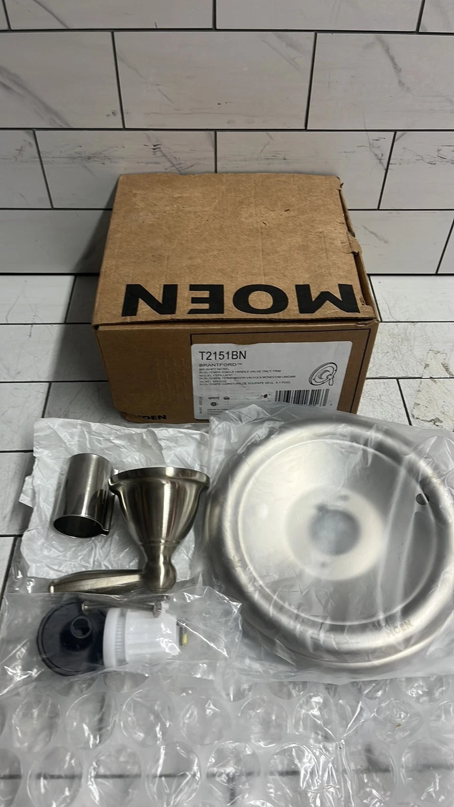 Moen T2151BN Brantford Brushed Nickel Valve Trim Kit Posi-Temp Single Handle