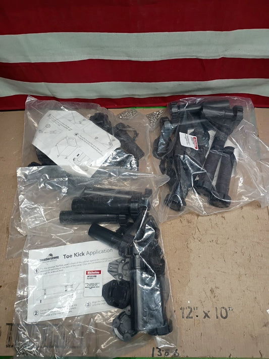 24ct Black Cabinet Leveler Legs Adjustable Furniture Legs Adjusts from 3"-7"