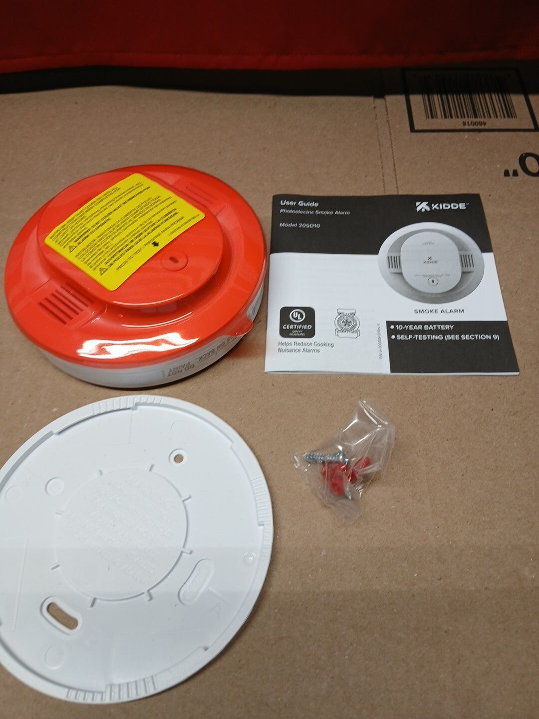 Kidde Smoke Detector 10 Year Battery Powered LED Warning Light Indicators 20SD10