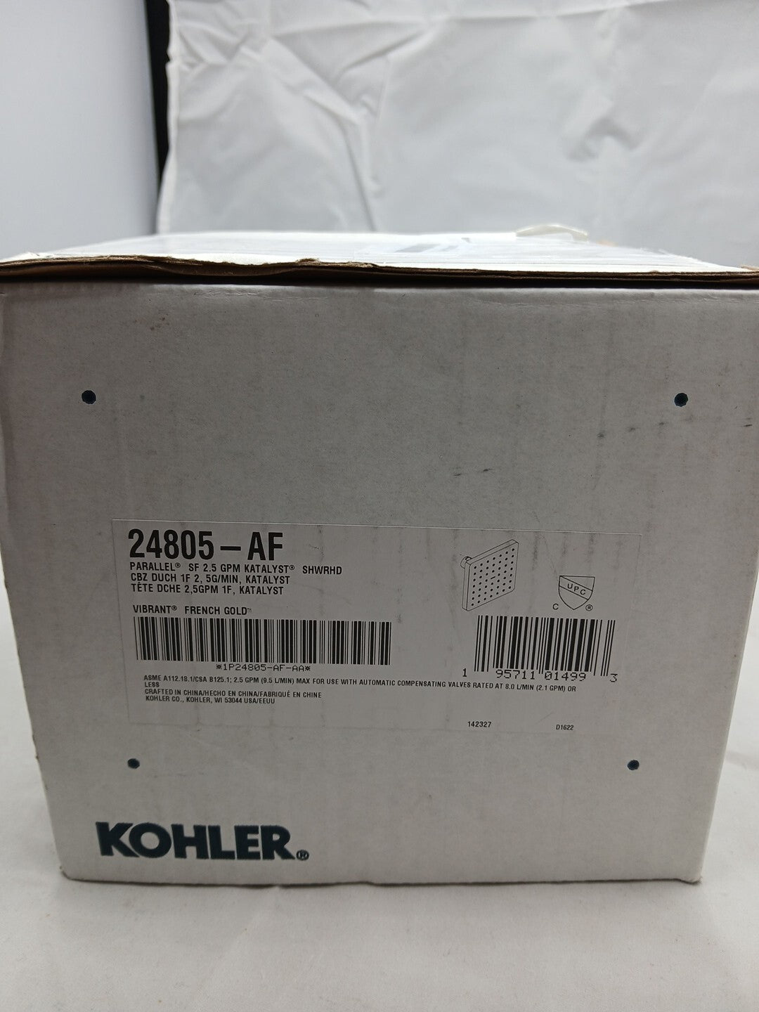 KOHLER PARALLEL SF 2.5 GPM KATALYST SHOWERHEAD ~ VIBRANT FRENCH GOLD ~ NEW