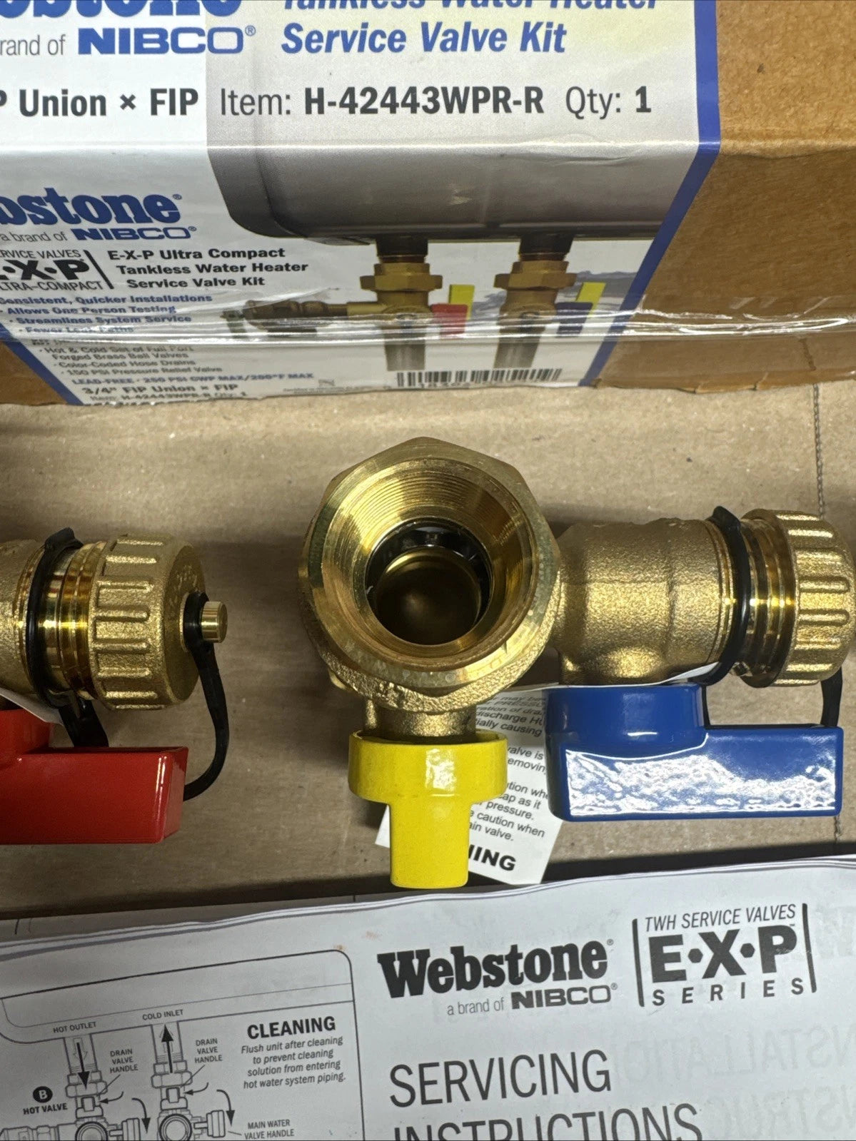 Webstone 3/4 in. EXP Ultra-Compact Tankless Water Heater Service Valve 42443 OB